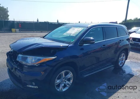 2015 Toyota Highlander Limited V6 from USA, damaged, VIN 5TDDKRFH5FS200858